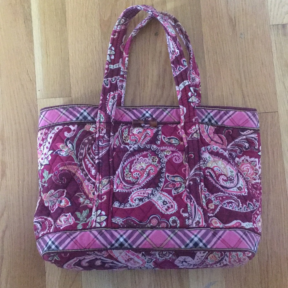 Piccadilly plum (retired) little toggle tote